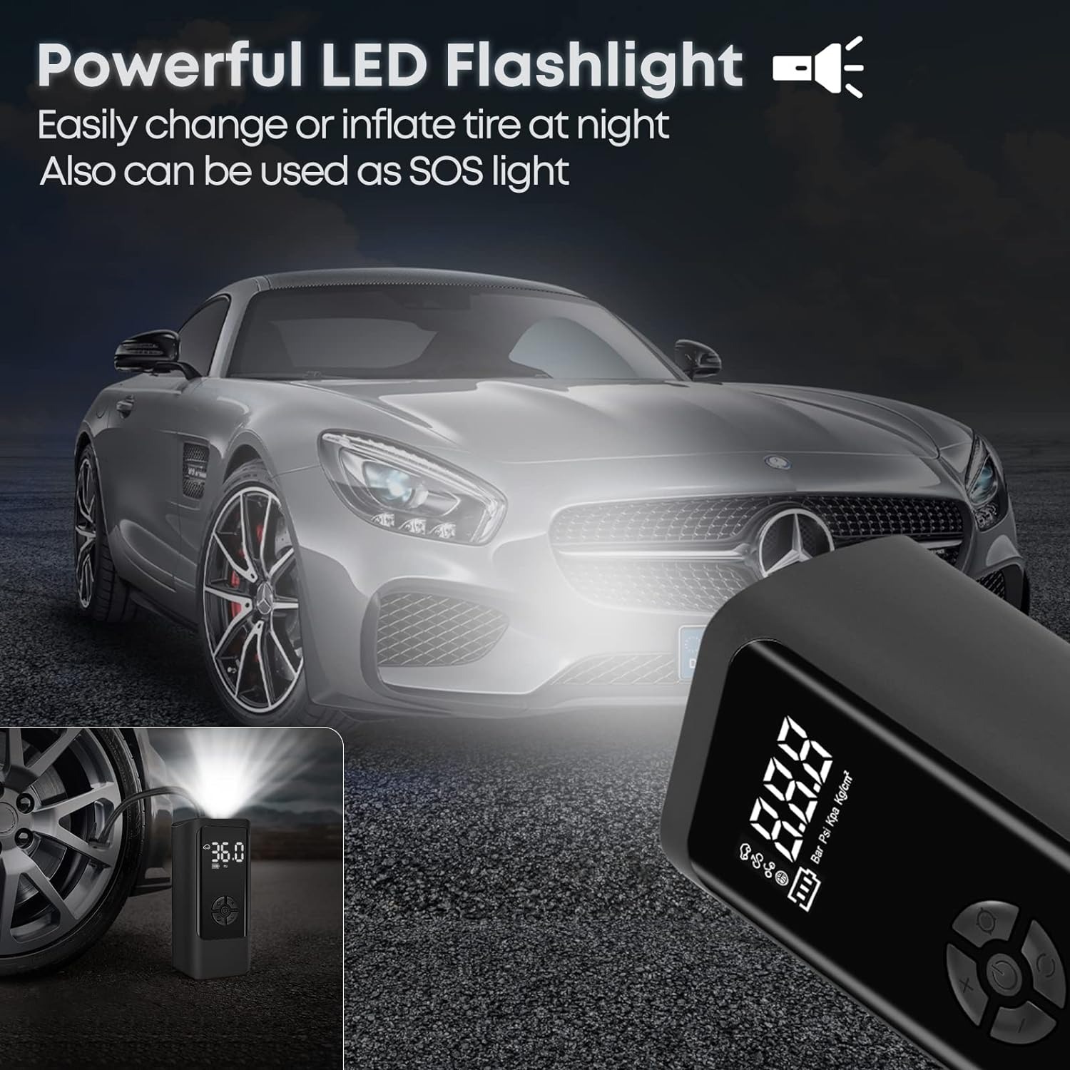 Miniatura 3 de Compresor digital de aire portátil